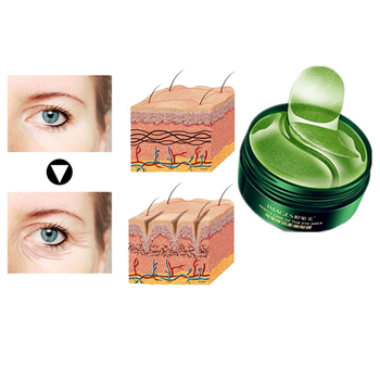 Pure Seaweed Anti Dark Circles Tighten Eye Pouch Puffiness Wrinkles Repair Green Tea Eye Masks Soothing Tired Goji Cream 60Pcs